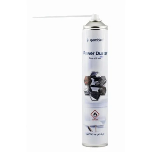 Стиснене повітря для чистки spray duster 750ml Gembird (CK-CAD-FL750-01) Стиснене повітря для чистки spray duster 750ml Gembird (CK-CAD-FL750-01)
