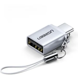 Переходник OTG USB 3.0 AF to USB-C gray Ugreen (50283)